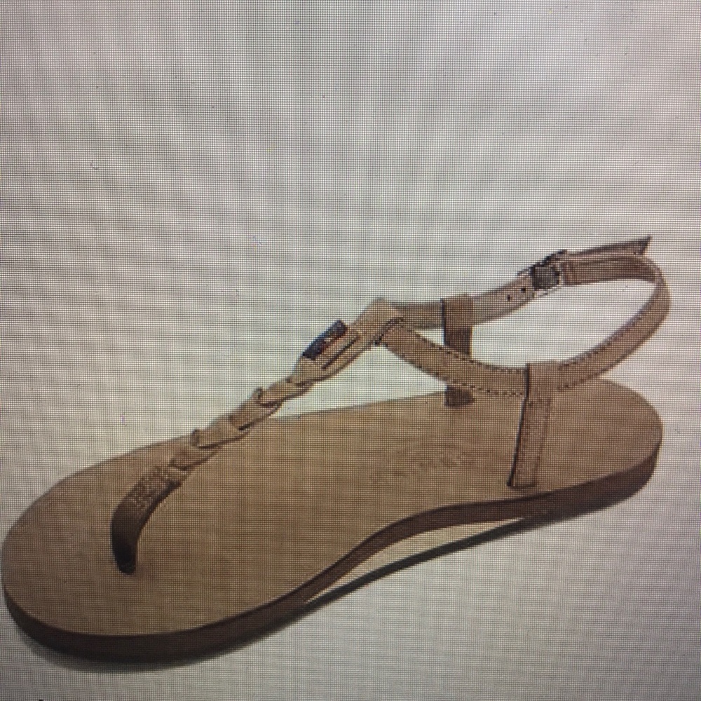 center braid ankle strap rainbow sandals